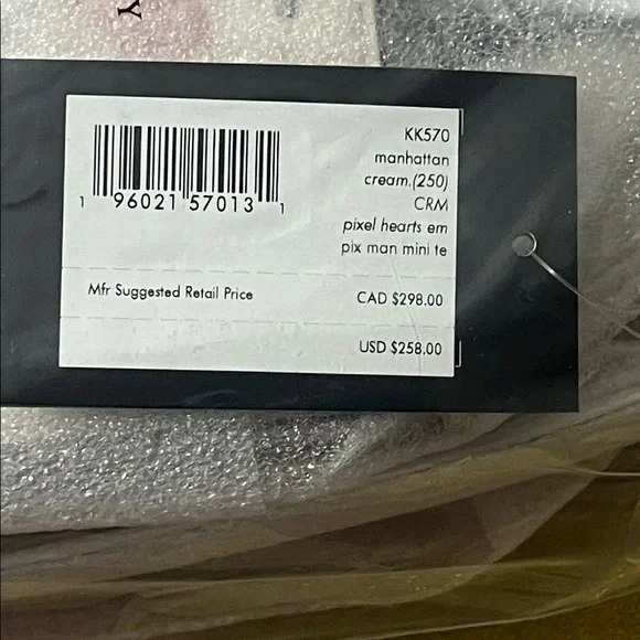 NIB Kate Spade Manhattan Pixel Hearts Saffiano Leather Mini Tote